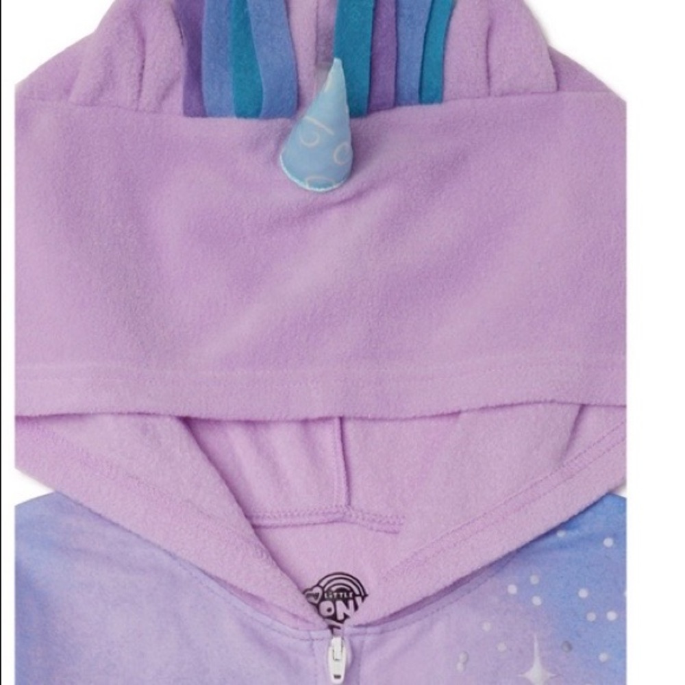 NWT 10 12 my little pony 3d horn sunny rainbow sleeper pajamas birthdays winter - Picture 2 of 5